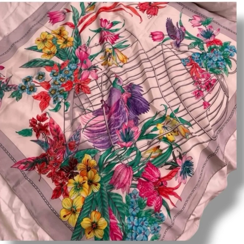 DIOR authentic Silk Scarf/Wrap -35”x35” 100% silk Made in Italy